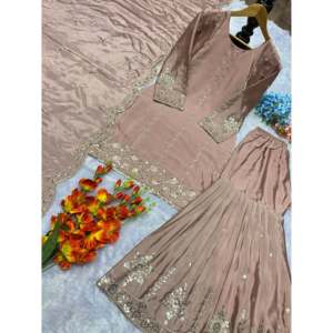 ชุดจั๊มสูทปาร์ตี้ดีไซเนอร์พร้อมสุดยอด sharara และ dupatta ที่สวยงามสำหรับโอกาสพิเศษ - Product Image 1