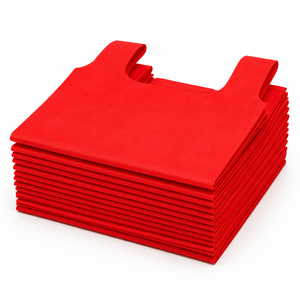 Bolsa Ecológica Roja Premium, Resistente, Reutilizable, con Corte en U, para Compras, con Logotipo Personalizado Impreso, Embalaje Premium No Tejido - Product Image 5