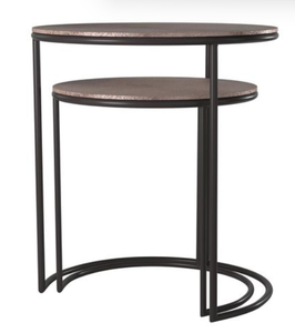 Modern Nesting Coffee <b>Table</b> <b>Set</b> Metal <b>Side</b> <b>Tables</b> Round End <b>Tables</b> for Living Room Apartment Hotel - Product Image 3