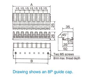 DH5852 Tapa guía 2P (extraída 45 °   Cortador (cortador de línea) para Tro Reel HS/High Speed con certificación UL - Product Image 3
