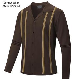 เสื้อเชิ้ตแขนยาวผู้ชายแบบติดกระดุมลายสก็อต - Product Image 4