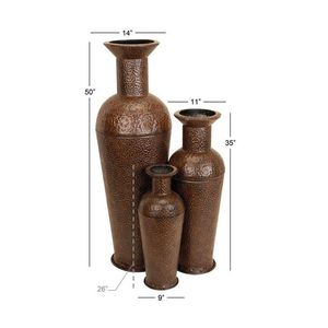 Vase de table rustique en bronze fait main avec finition antique - Product Image 2