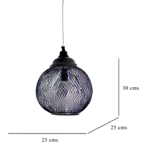 Industrial Metal Mesh Pendant <b>Light</b> Round Black Hanging <b>Lamp</b> For Living Room Home Decorative Interior Pendant <b>Lamp</b> Lowest Prices - Product Image 5