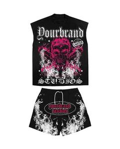 Conjunto de Camiseta y Pantalones Cortos de Verano para Hombre, Corte Cuadrado, 100% Algodón, con Impresión de Logotipo Personalizado de Calidad Premium - Product Image 4