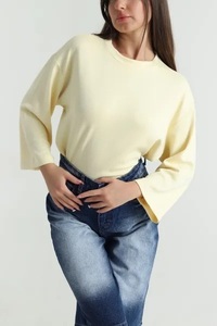 เสื้อยืดผู้หญิง EVER GLOW Best Style Plus Size ระบายอากาศได้ดี แขนยาว คอวี ผ้าฝ้ายลำลอง ใส่สบาย เป็นมิตรกับสิ่งแวดล้อม ปักลายสำหรับฤดูร้อน - Product Image 4