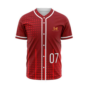 Maillots de baseball universitaires personnalisés avec logo d'équipe, nom du joueur, boutons complets, séchage rapide, respirants, antibactériens, grandes tailles - Product Image 4