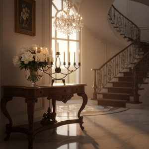 Candélabre en fer forgé à la main, style vintage, décoration d'intérieur, élégance, artisanat métallique classique de KHP Vietnam - Product Image 4