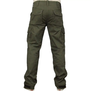 Men 6 Pocket Canvas Cargo Pants Elastic Waist Relaxed Fit Casual Trendy Streetwear Joggers Wholesale - Product Image 2