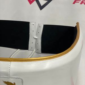Protège-entrejambe de boxe en cuir blanc doré, le plus vendu, pour entraînement Muay Thai, protection personnalisée avec logo, haute sécurité pour le kickboxing et le MMA - Product Image 3