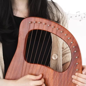 Lyre harpe de qualité supérieure, 16 cordes, en bois, instrument de musique, nouveau design, lyre harpe à faible MOQ - Product Image 6