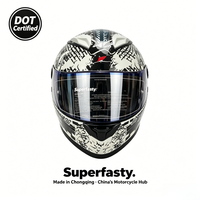 Casque de moto intégral Superfasty A01, nouvelle version, haute qualité, ABS, homologué DOT, étanche, à libération rapide, visière transparente, garantie 1 an, toutes les versions