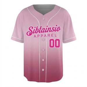 Chemise de baseball unisexe à boutons, imprimée numériquement, avec lettres et numéros cousus, maillot de baseball personnalisé, uniforme - Product Image 5