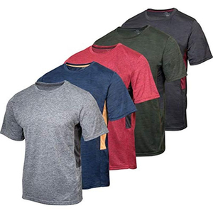 Camiseta Deportiva de Cuello Redondo para Hombre, Transpirable, de Secado Rápido, Manga Corta, Lisa, al por Mayor, OEM ODM - Product Image 1