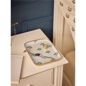 Luxury Floral Metal Mini Serving Tray Decorative Gold Trinket Dish Jewelry <b>Storage</b> Plate for <b>Dressing</b> <b>Table</b> Home Decor Bulk - Product Image 3