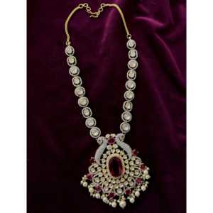 Collar de moissanita de plata 92,5, pieza de joyería elegante para uso diario u ocasiones especiales - Product Image 1