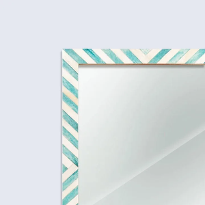 Modern Eco-Friendly Design <b>Wall</b> <b>Mirror</b> with Bone Inlay and Wood Frame <b>for</b> Bathroom Home Decor - Product Image 4