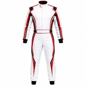 Unisex White <b>Red</b> Black Full Sleeve Polyester Motorsport Racing <b>Suit</b> Sublimation Print Fade Resistant Custom Logo Quick Dry All - Product Image 1
