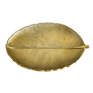 Tazón para Servir de Aluminio Martillado en Tono Dorado - Tazón Grande para Ensalada - Plato Decorativo para Frutas - Product Image 1