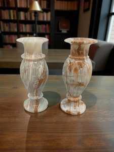 Vase en marbre onyx vert, fait main, luxe, pierre naturelle, vase à fleurs pour la décoration de la maison, centre de table, vente en gros - Product Image 4