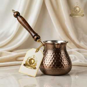Handmade Pure Copper Turkish <b>Coffee</b> Pot Set Long Metal Handle Cezve Ibrik Greek <b>Coffee</b> Maker Stovetop <b>Coffee</b> <b>Warmer</b> - Product Image 4