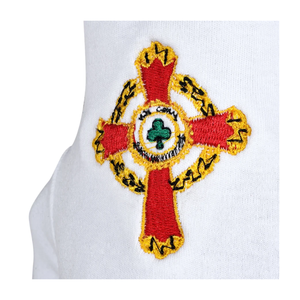 Gants brodés Rite Écossais Chevalerie Maçonnique à bas prix, en coton pur blanc, longueur poignet, séchage rapide, toutes saisons - Product Image 3