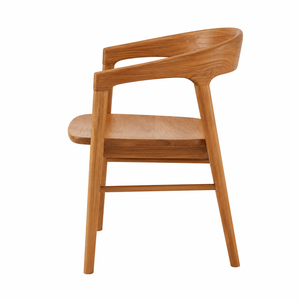Solid Teak Wood Dining <b>Chair</b> Split <b>Floating</b> Backrest Modern Scandinavian Design Durable Eco-Friendly Waterproof Home Office Park - Product Image 2