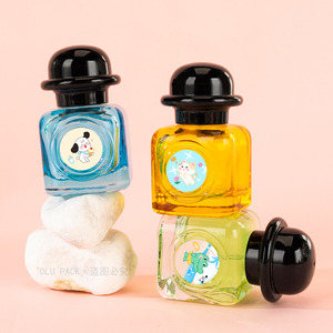 Personalized <strong>Label</strong> Sticker Animals Cube Clear Cute Design Small 20ml 30 ml Kids Perfume <strong>Atomizer</strong> Child Glass Spray Bottles - Product Image 1