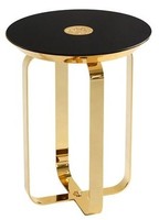 Table d'appoint minimaliste moderne en fer avec plateau rond pour salon, appartement, entrée, restaurants, hôtels et cafés