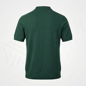 เสื้อโปโลผู้ชายผ้าฝ้ายถัก 100% 200GSM คอปกซิปครึ่งตัว แขนเสื้อแบบริบ ขอบเอว ปักโลโก้ได้ เสื้อกีฬาพรีเมียม - Product Image 2