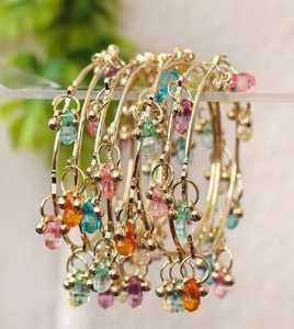 Pulseras de Moda para Mujer, Regalo de Joyería, Gotas de Cristal en Forma de Gota de Agua, Juego de Choori Ghungroo Kangan - Product Image 1