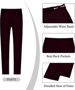 Traje de pantalón y chaqueta deportivo para hombre, tela elástica, estilo moderno para negocios, corte ajustado moderno. - Product Image 2