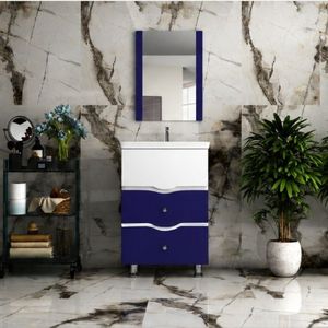 Standard Quality <b>Wall</b>-Mounted Ceramic Basin Bathroom Vanity Table with <b>Mirror</b> Included Indigo collection Design From India - Product Image 1