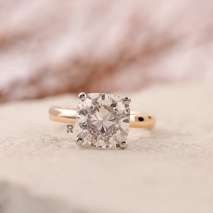 Lydia <b>Cushion</b> Cut Lab Grown Diamond Solitaire Engagement Ring 1ct 2ct 3ct 4ct 5ct Diamond Ring 14K 18K PLT950 Custom Wholesale - Product Image 1