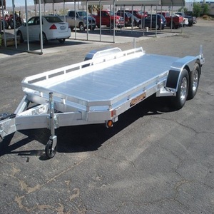 Heavy Duty Industrial Flatbed Utility <b>Car</b> Transport <b>Trailer</b> Three Axle Semi <b>Trailer</b> Strong Steel Frame Payload 1001 To 2000 Kg - Product Image 5