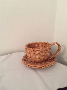 Elegant Natural Rattan <b>Cups</b> And <b>Saucers</b> Set For Boutique Hotels Resorts Restaurants And Premium Table Accessories - Product Image 5