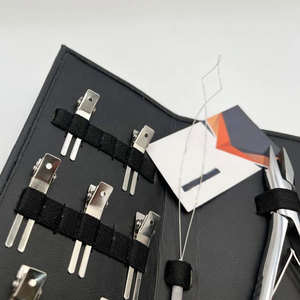 Kit d'outils professionnels de haute qualité pour extensions capillaires : Pince à pointe plate, Petites pinces de sectionnement, Outil à boucle, Conception spéciale personnalisée - Product Image 3