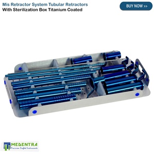 ระบบดึงกลับผิด เครื่องดึงกลับกระดูกสันหลังแบบท่อพร้อมกล่องฆ่าเชื้อ เครื่องมือกระดูกและข้อกระดูกสันหลังแบบรุกรานน้อยที่สุดเคลือบไทเทเนียม - Product Image 5