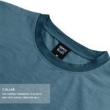 Camiseta de Algodón de Color Sólido para Hombre, Manga Corta, Cuello Redondo, Corte Regular, Informal, Tejida, con Bolsillo y Ribete en Contraste - Product Image 5