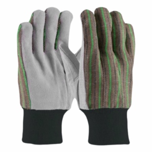 Customizable Heavy Duty Cowhide Split Back Leather <b>Gloves</b> Durable Cotton Fabric Soft Comfortable Reflective Hand Arm Protection - Product Image 4