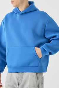 Sweat-shirts surdimensionnés écologiques coupe-vent respirants en polyester et coton doublés de polaire à séchage rapide, style streetwear personnalisé pour hommes - Product Image 3