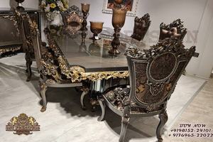 Juego de Comedor Rectangular Moderno con Acabado Brillante, Madera de Teca, Estilo Lujoso, Tamaño Personalizado, Juego de Comedor Duradero - Product Image 6