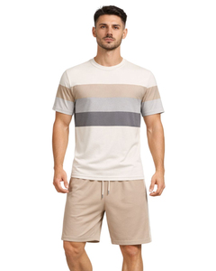 Conjunto Deportivo Personalizado de Camiseta y Pantalones Cortos de Felpa para Hombre, Ropa Deportiva para Gimnasio, Manga Corta, Secado Rápido, Transpirable y de Alto Rendimiento - Product Image 1
