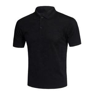 Camisas de Lona Sólida de Alta Calidad para Hombre, con Logotipo Personalizado, Manga Corta, Secado Rápido, con Cuello Alto y Bajo Bordado, Camisetas Polo - Product Image 4