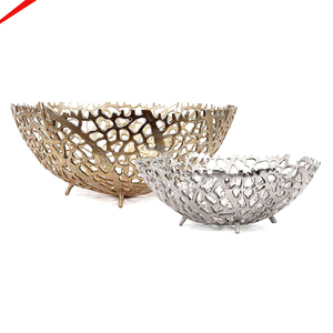 Vajilla de Estilo Único y Calidad Estándar para Uso Diario en el Hogar, Tazón para Servir Frutas con Acabado Dorado - Product Image 5
