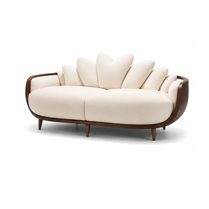 Sofá Tapizado de Lujo Premium para Hotel, Resort, Villa, Apartamento, Vestíbulo, Sala de Estar Moderna, Muebles de Madera Sólida - Product Image 1
