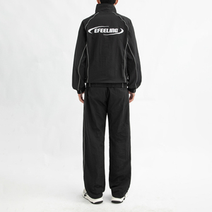 2 Pieces Vintage Outdoor Camping Zipper Nylon Unisex Windbreaker <b>Jacket</b> Set Tracksuit - Product Image 5
