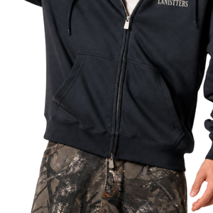 Custom Mens Full Zip <b>Hoodie</b> Regular Fit Fleece Hooded Sweatshirt With Two Front Pockets Small Chest Logo Casual Apparel Supplier - Product Image 6