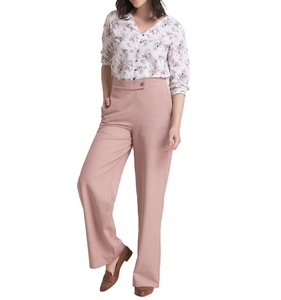 Pantalones de Moda 2026 para Mujer, Color Rosa, Suaves, de Pierna Ancha, Corte Bootcut, Rectos, Casuales - Product Image 1
