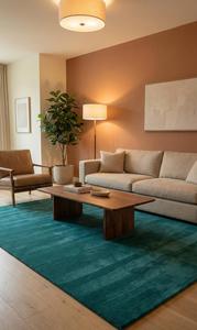Alfombra Moderna Abstracta de Lana Sólida Hecha a Mano, Antideslizante, para Sala de Estar, Dormitorio, Oficina, Decoración del Hogar, Venta al Por Mayor - Product Image 6