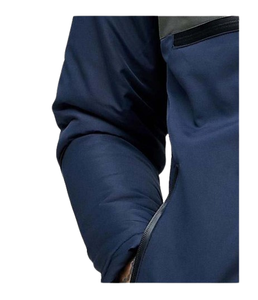 Veste coupe-vent à capuche pour homme, personnalisée OEM, hiver, color block, demi-zip, logo sur le devant, coupe-vent, séchage rapide, pour l'extérieur - Product Image 2